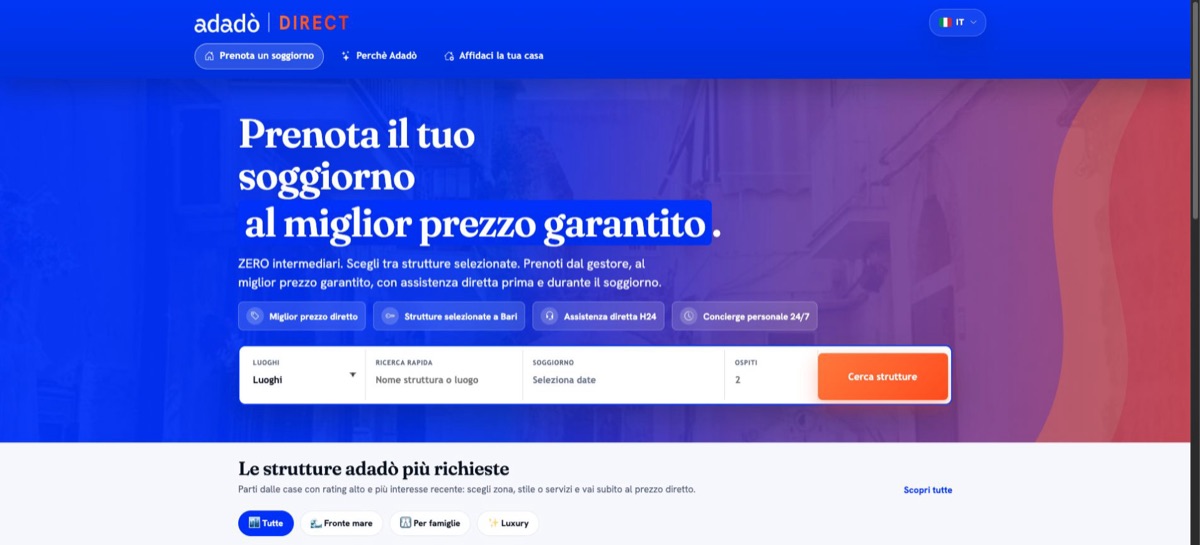 Anteprima reale del sito Adado