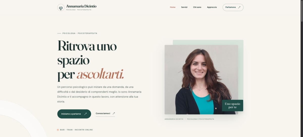 Anteprima reale del sito Annamaria Di Cintio