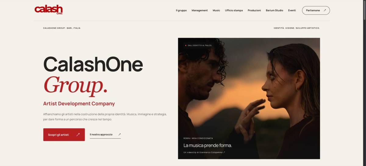 Anteprima reale del sito CalashOne