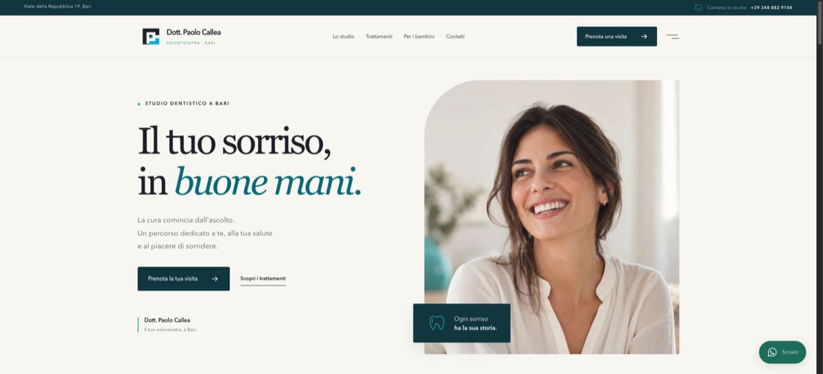 Anteprima reale del sito Dottor Callea