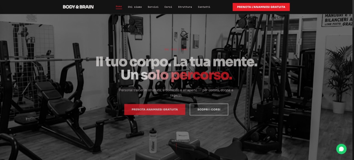 Anteprima reale del sito Gym Body & Brain