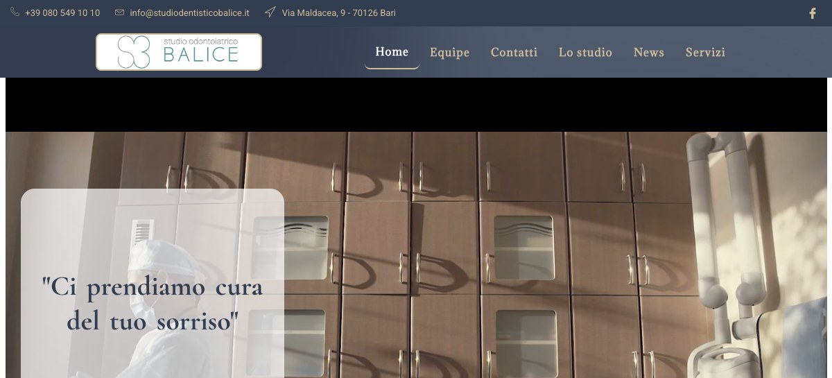 Anteprima reale del sito Studio Dentistico Balice