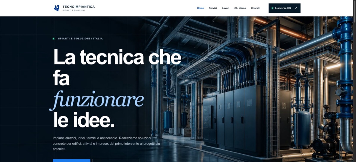 Anteprima reale del sito Tecnoimpiantica